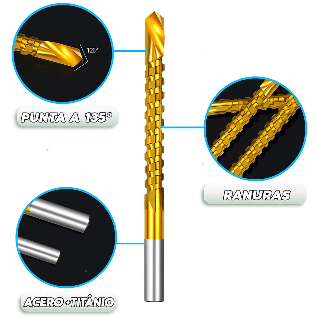 MultiDrill Max® – Set de 12  Brocas Sierra de Titanio- SIII (12)